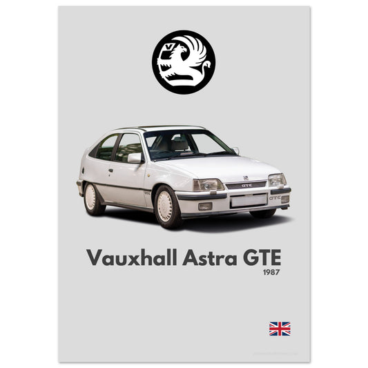 Vauxhall Astra GTE Poster - Minimalist Collection