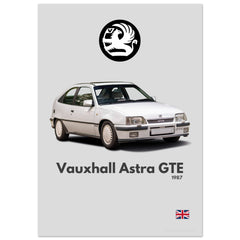185 Vauxhall Astra GTE Poster - Minimalist Collection