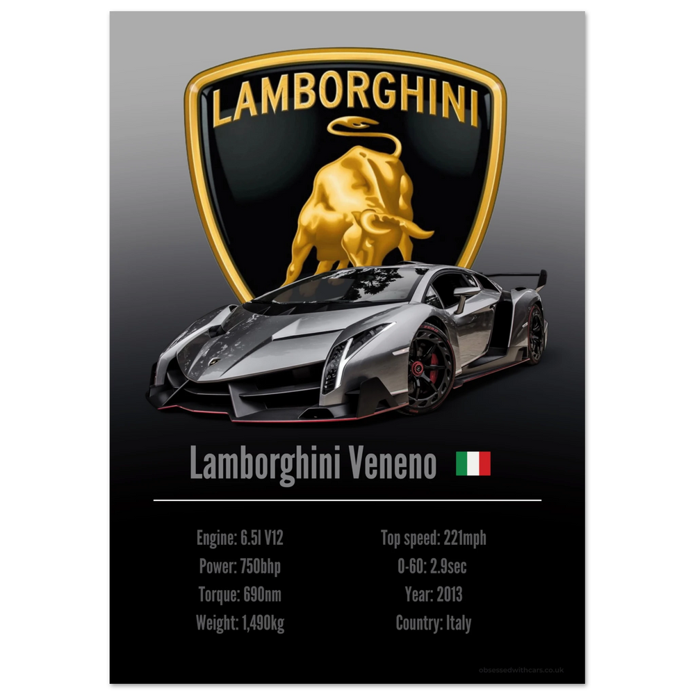 170 Lamborghini Veneno Poster - Accent Collection
