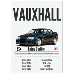 363 Vauxhall Lotus Carlton Poster - Precision Collection