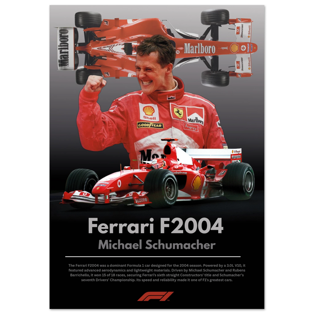 640 Ferrari F2004 Michael Schumacher Poster