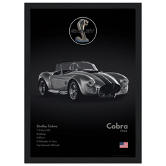 380 Shelby Cobra Poster - Monochrome Collection