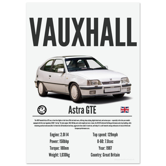 Vauxhall Astra GTE Poster - Precision Collection