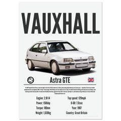 185 Vauxhall Astra GTE Poster - Precision Collection
