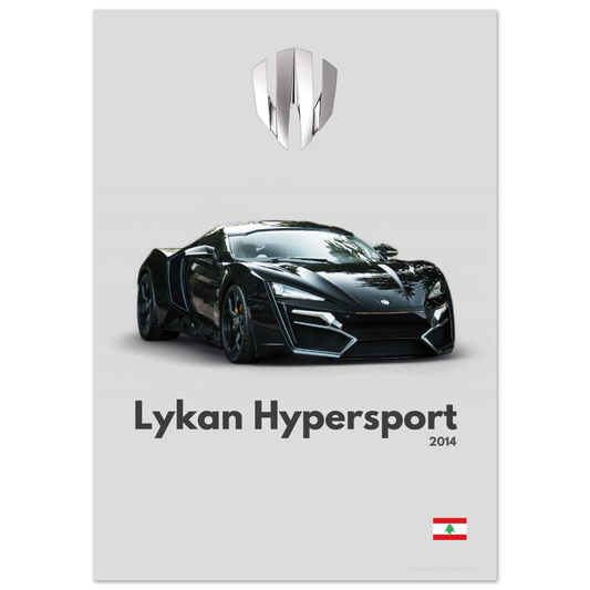 Lykan Hypersport Poster - Minimalist Collection