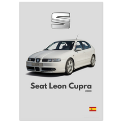 096 Seat Leon Cupra Poster - Minimalist Collection
