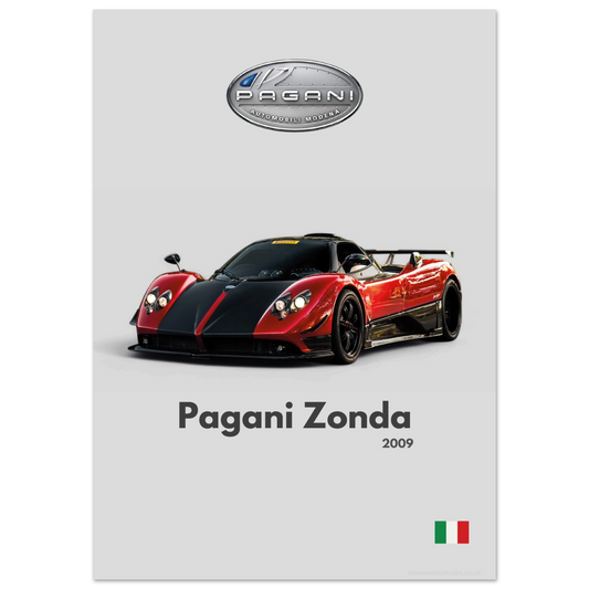 Pagani Zonda Poster - Minimalist Collection