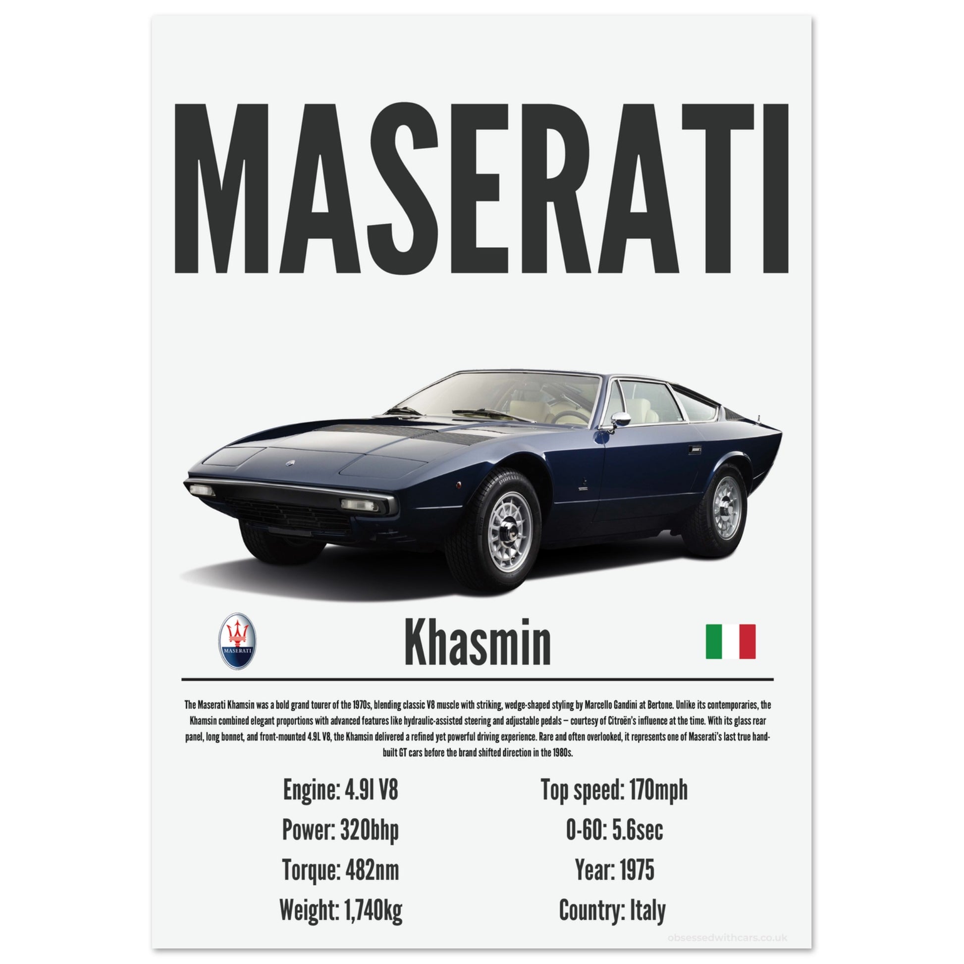Maserati Khasmin Poster - Precision Collection