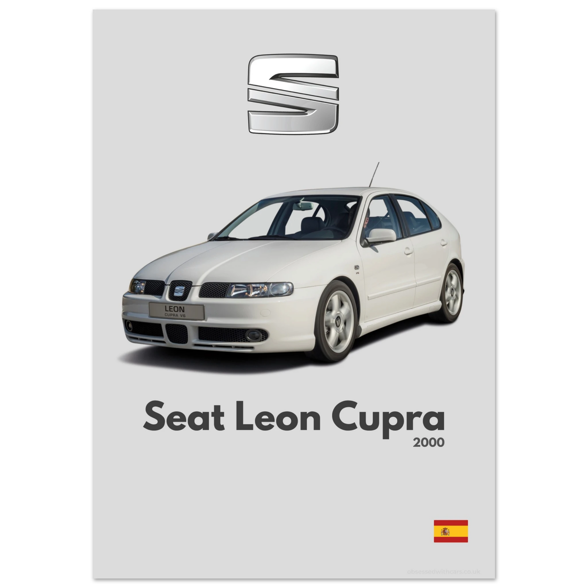 Seat Leon Cupra Poster - Minimalist Collection