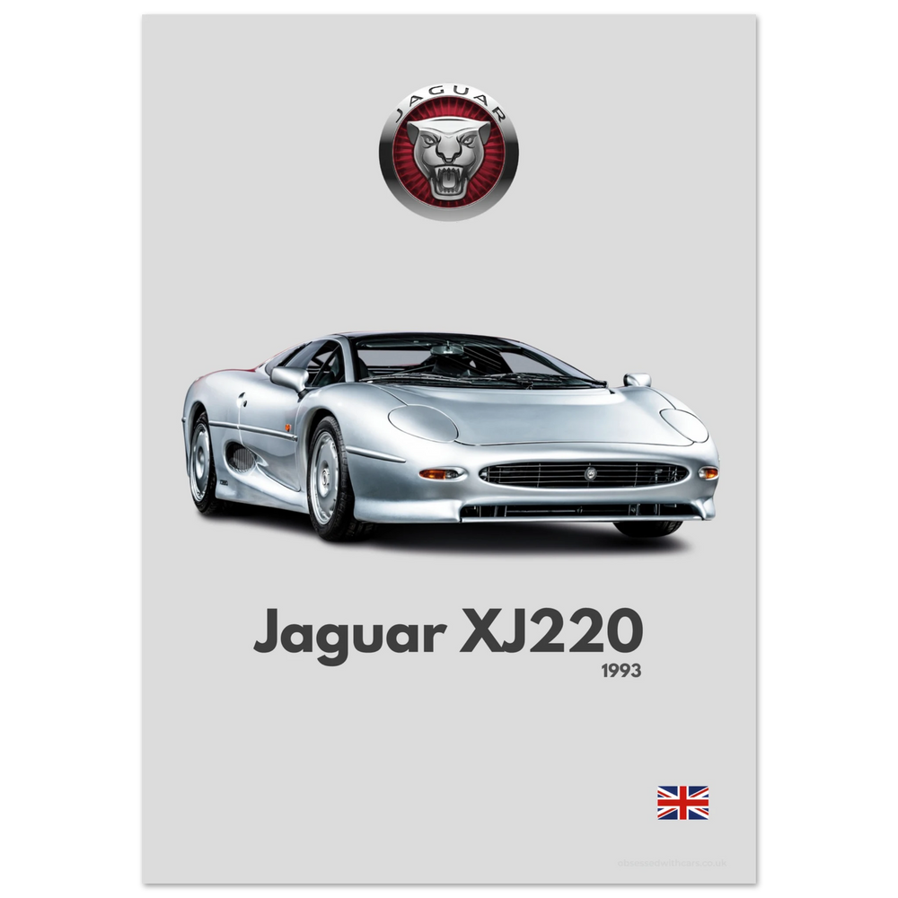 241 Jaguar XJ220 Poster - Minimalist Collection