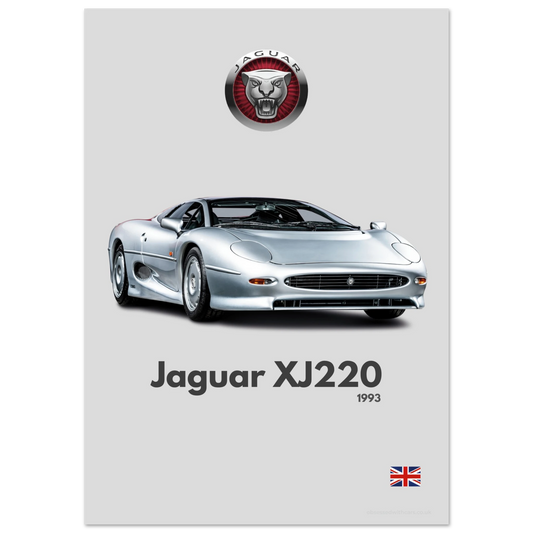 Jaguar XJ220 Poster - Minimalist Collection
