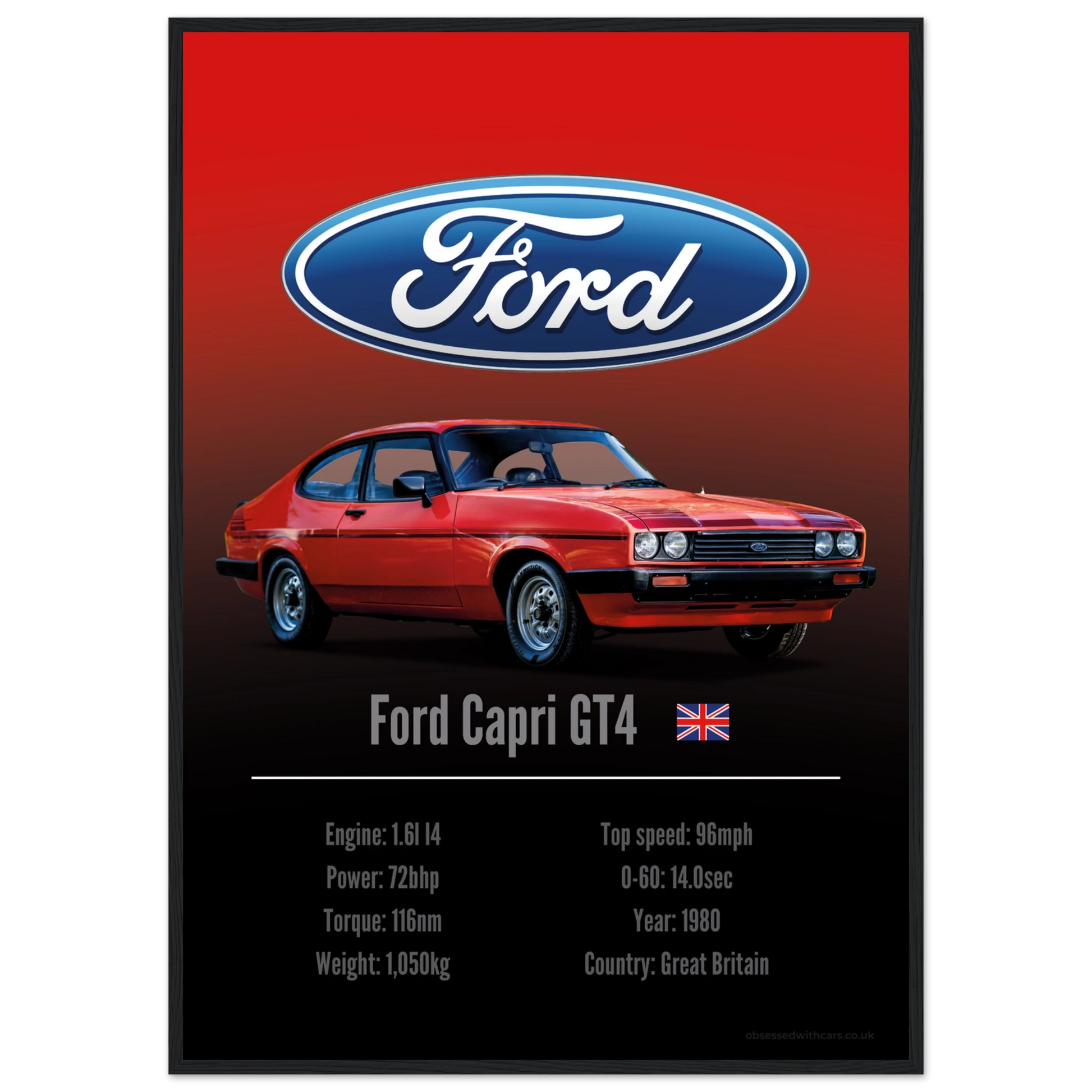 Ford Capri GT4 Poster - Accent Collection
