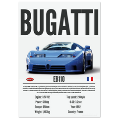 280 Bugatti EB110 Poster - Precision Collection