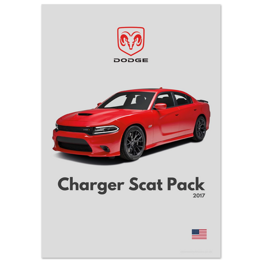 Dodge Charger Scat Pack Poster - Minimalist Collection