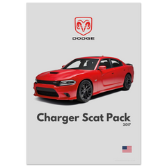 374 Dodge Charger Scat Pack Poster - Minimalist Collection