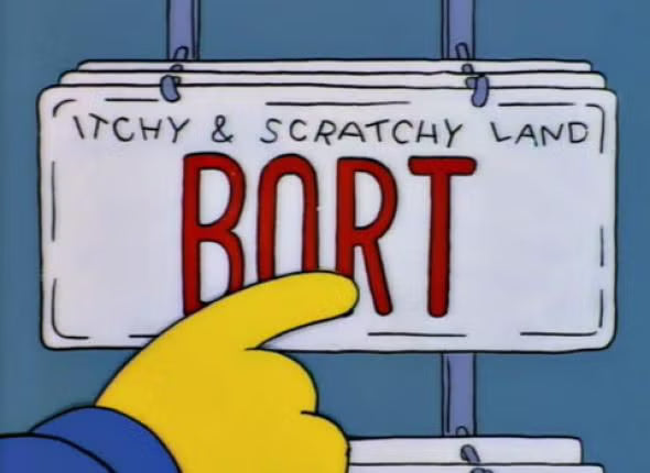 BORT - The Simpsons - Itchy & Scratchy Land | License Plate