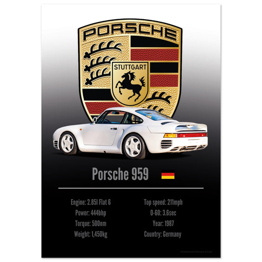 Porsche 959 Poster - Accent Collection