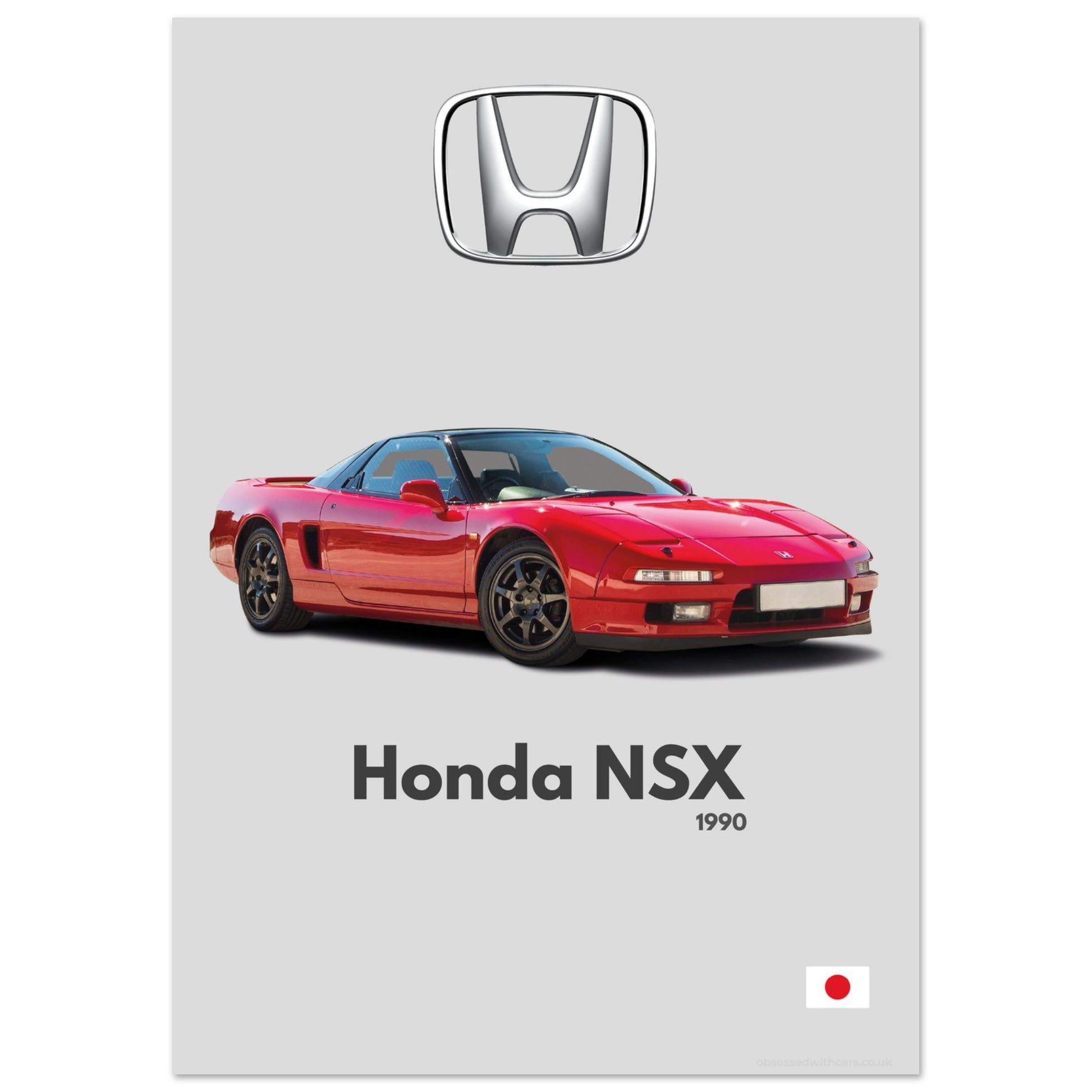 Honda NSX Poster - Minimalist Collection