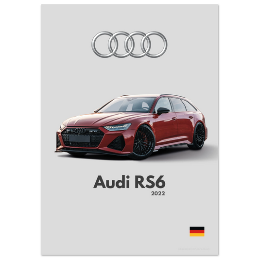 Audi RS6 Poster - Minimalist Collection