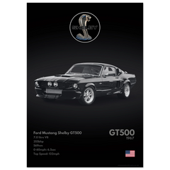 080 Shelby GT500 Poster - Monochrome Collection