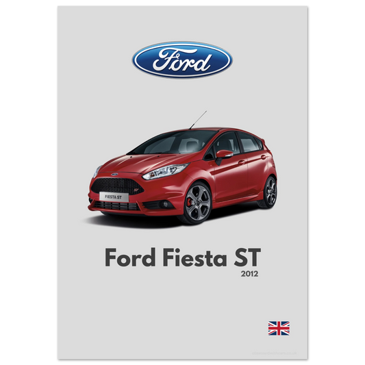 Ford Fiesta ST Poster - Minimalist Collection