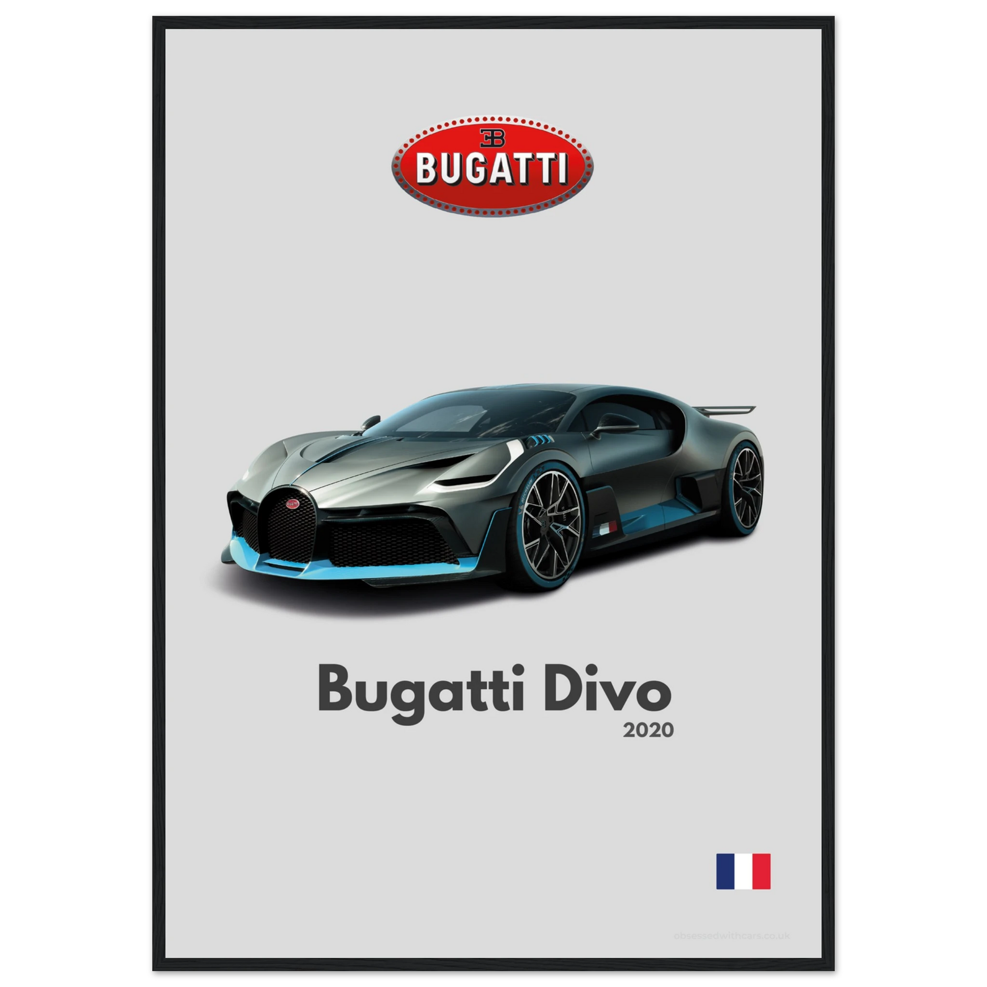 Bugatti Divo Poster - Minimalist Collection