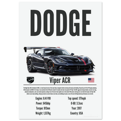 090 Dodge Viper ACR Poster - Precision Collection