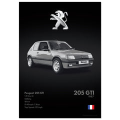 214 Peugeot 205 GTI Poster - Monochrome Collection