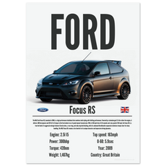 120 Ford Focus RS Poster - Precision Collection