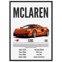 225 Mclaren 570S Poster - Precision Collection