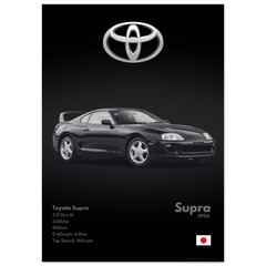 310 Toyota Supra Poster - Monochrome Collection