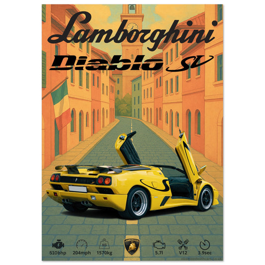 Lamborghini Diablo SV Poster - Abstract Collection