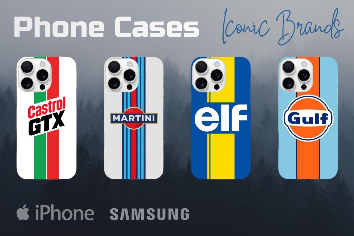Car-themed phone cases - iconic brands