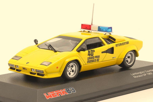 1/43 1982 Lamborghini Countach F1 Safety Car - Monaco Grand Prix - Yellow