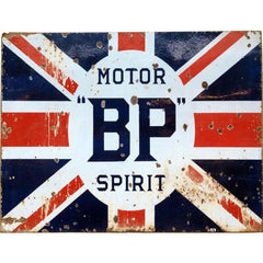 BP Motor Spirit - Metal Advertising Wall Sign - Retro Art