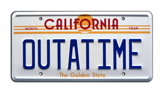 OUTATIME - Back to the Future License Plate