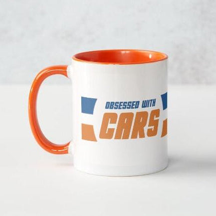 Obsessed With Cars Mug - Orange