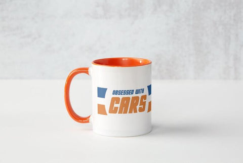 Obsessed With Cars Mug - Orange