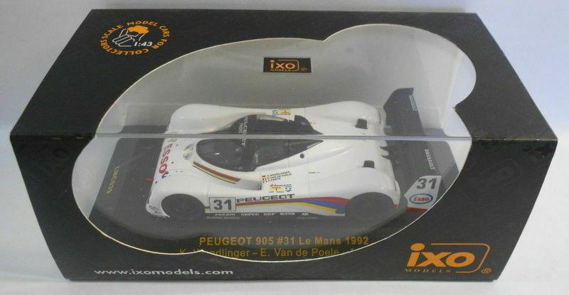 1/43 1992 Peugeot 905 #31 - Wendlinger / van de Poele / Ferté - IXO | Model Le Mans Car