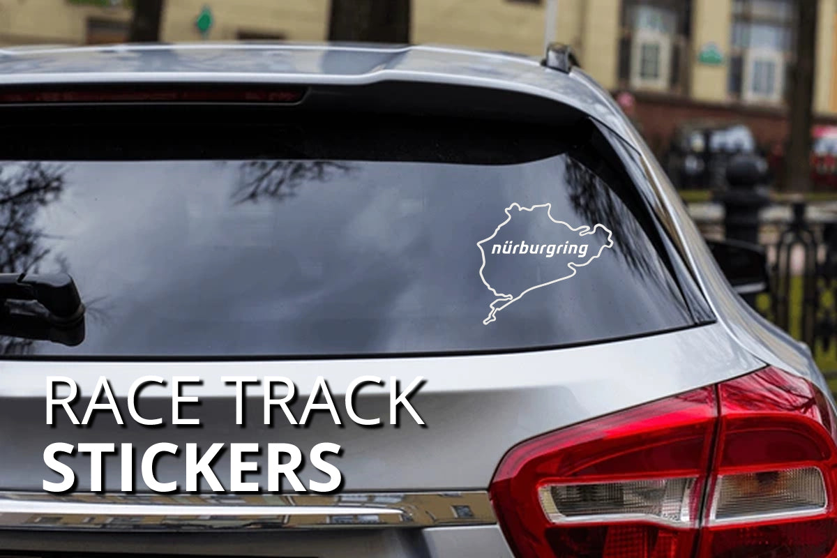 Race Track Outline Stickers