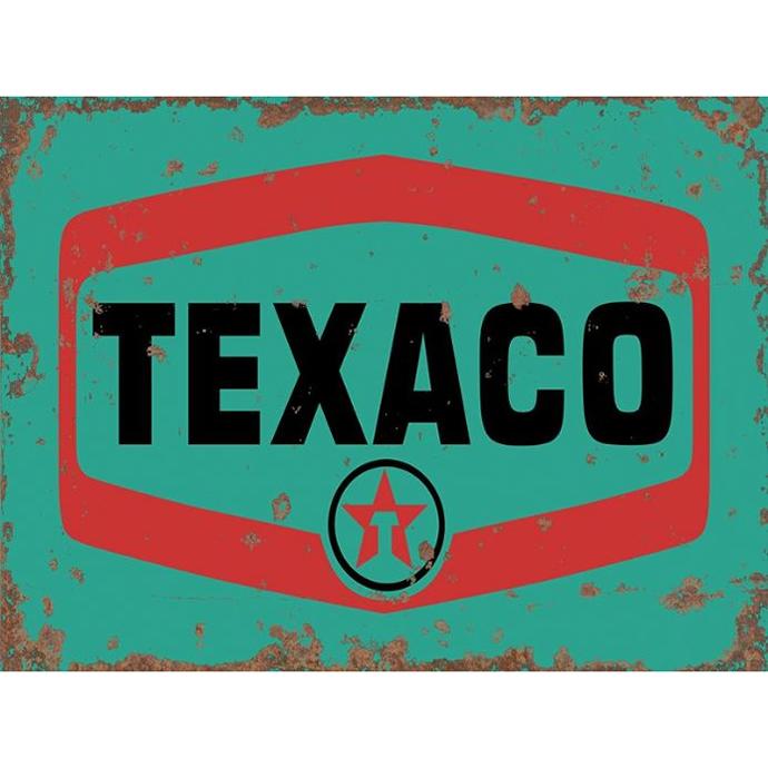 Texaco - Metal Advertising Wall Sign - Retro Art