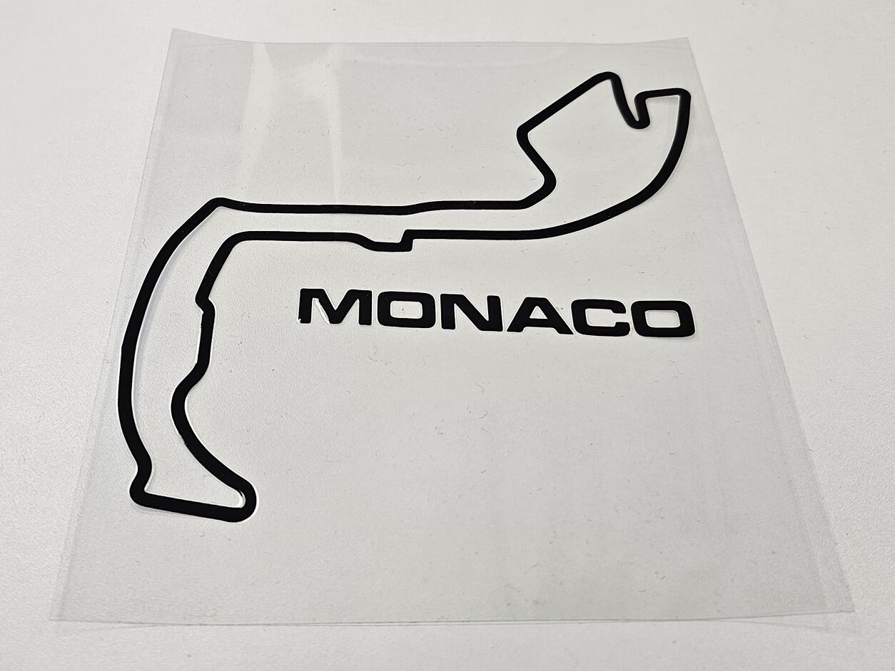 Monaco Race Track Outline Decal Sticker