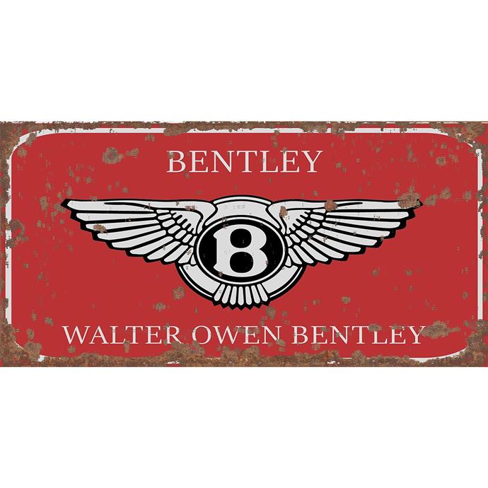 Bentley - Metal Advertising Wall Sign - Retro Art